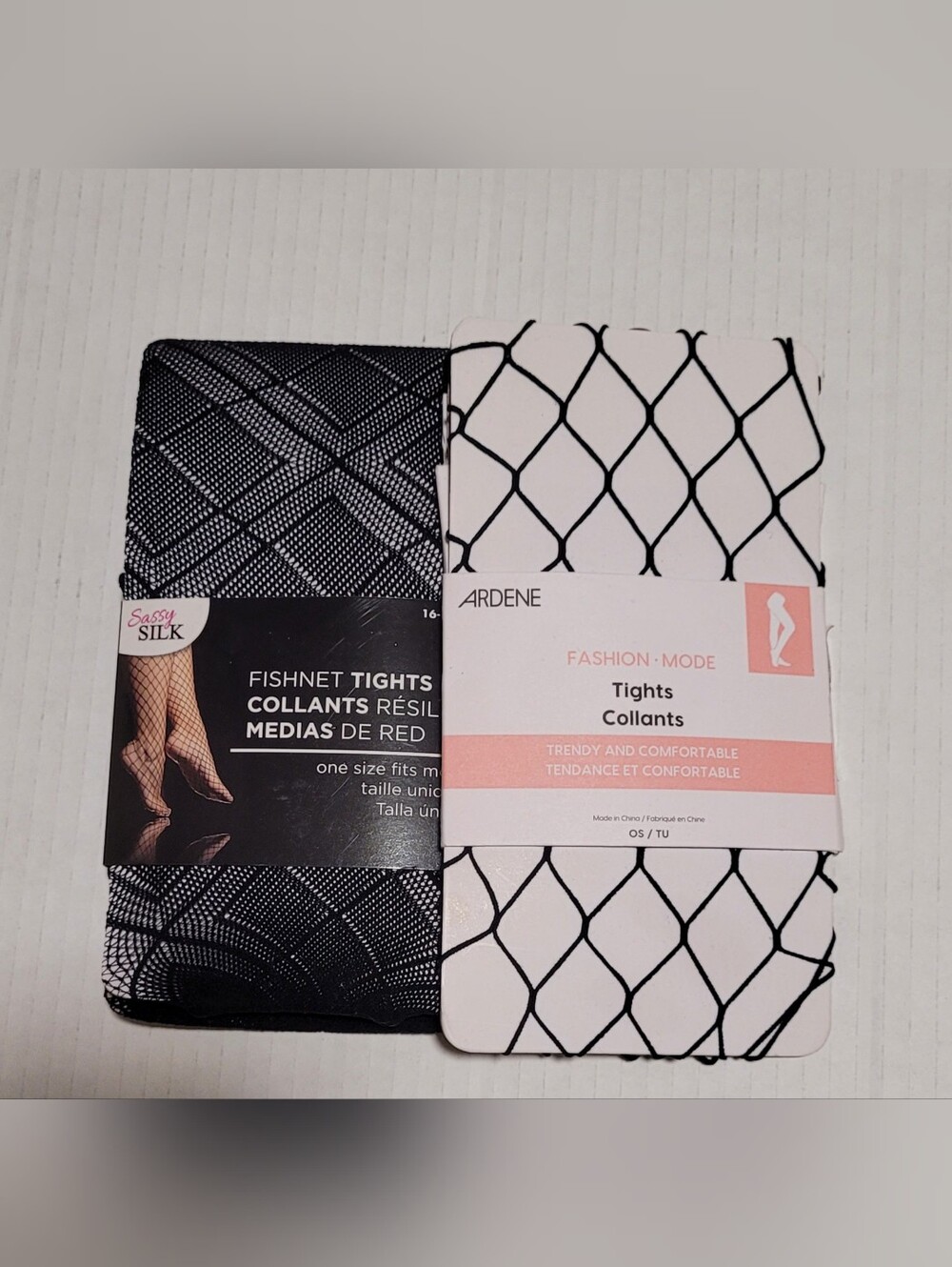 2 Pairs Fishnet Tights - Womens BLACK